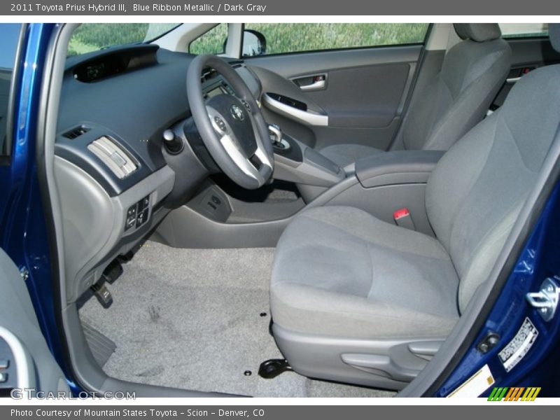 Blue Ribbon Metallic / Dark Gray 2011 Toyota Prius Hybrid III