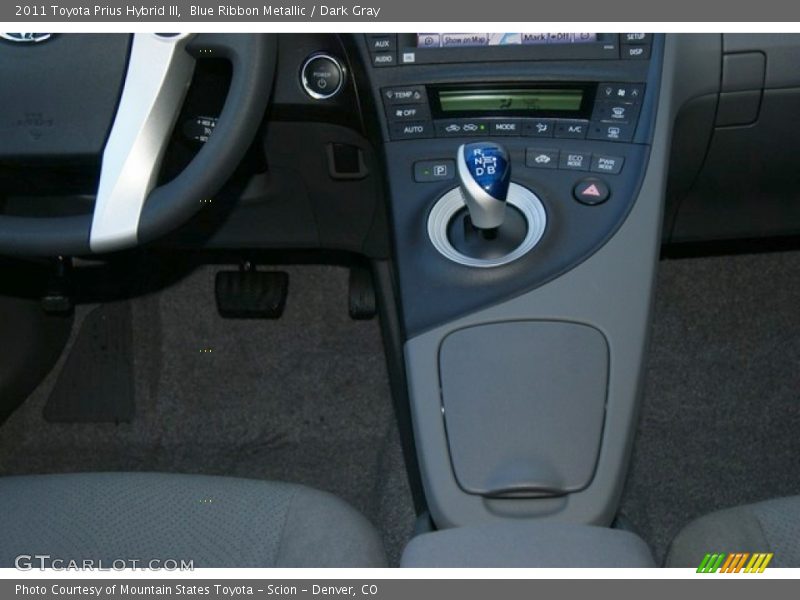 Blue Ribbon Metallic / Dark Gray 2011 Toyota Prius Hybrid III