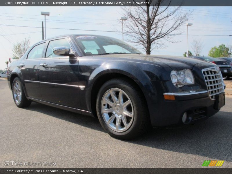 Midnight Blue Pearlcoat / Dark Slate Gray/Light Graystone 2005 Chrysler 300 C HEMI