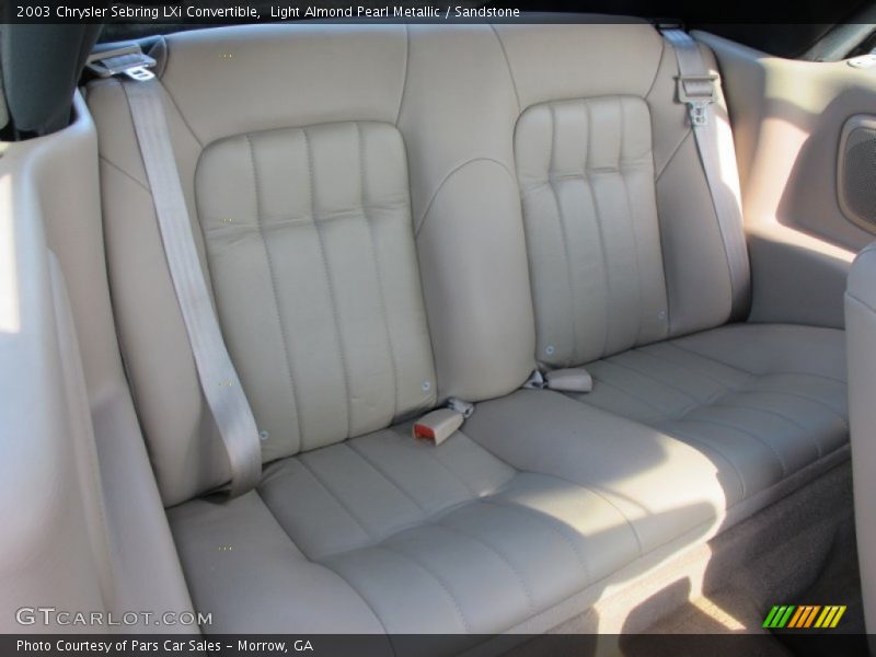 Rear Seat of 2003 Sebring LXi Convertible