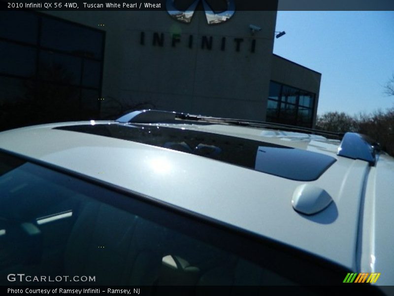Tuscan White Pearl / Wheat 2010 Infiniti QX 56 4WD