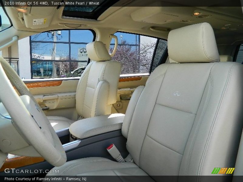 Tuscan White Pearl / Wheat 2010 Infiniti QX 56 4WD