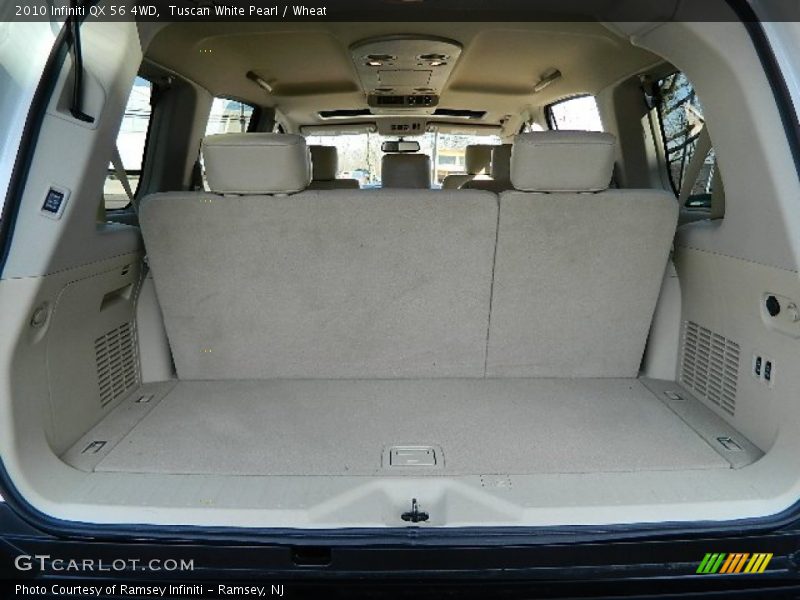 Tuscan White Pearl / Wheat 2010 Infiniti QX 56 4WD