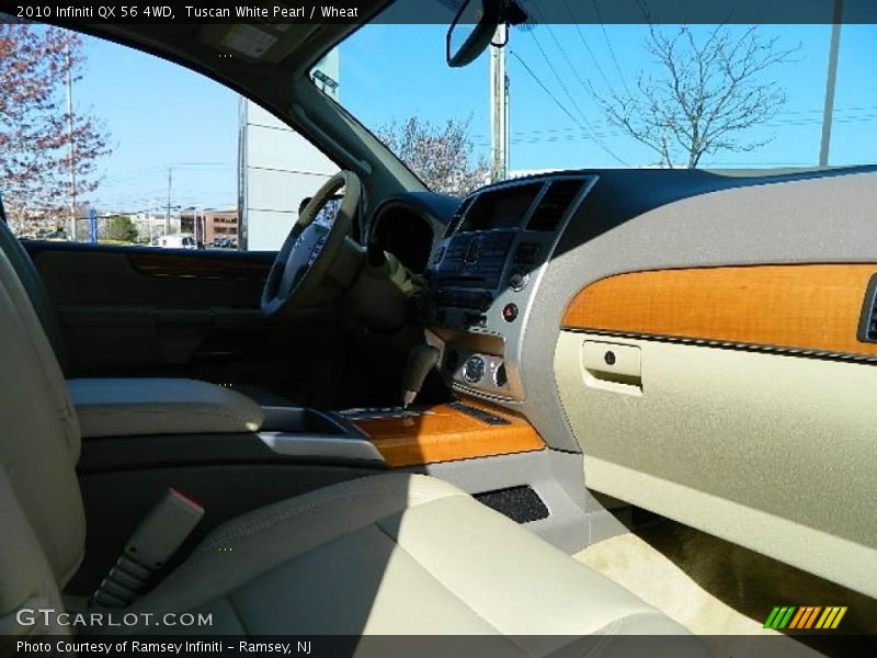 Tuscan White Pearl / Wheat 2010 Infiniti QX 56 4WD