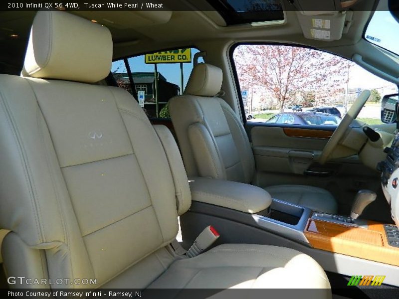 Tuscan White Pearl / Wheat 2010 Infiniti QX 56 4WD