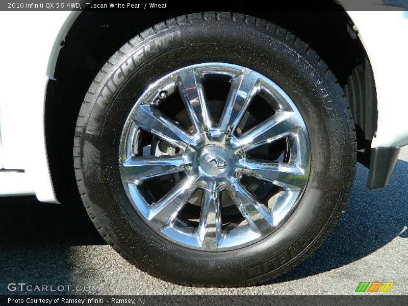 Tuscan White Pearl / Wheat 2010 Infiniti QX 56 4WD