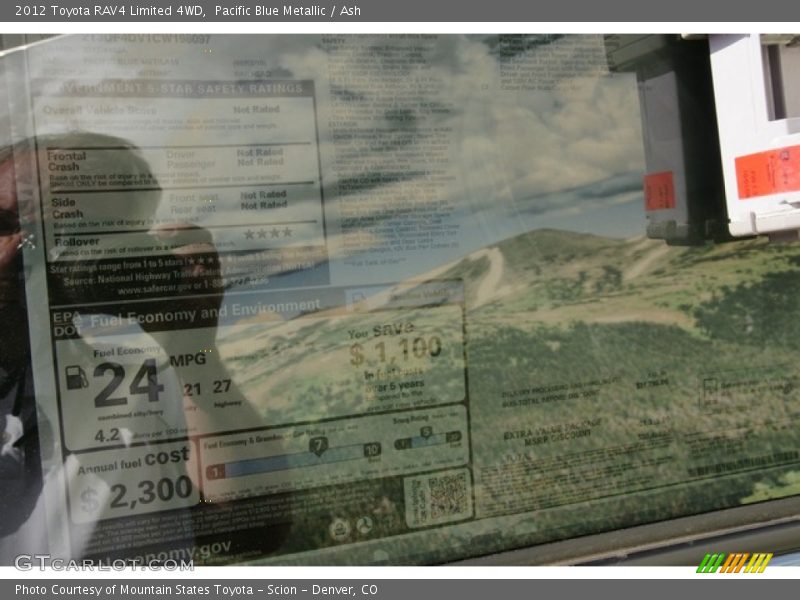 Pacific Blue Metallic / Ash 2012 Toyota RAV4 Limited 4WD