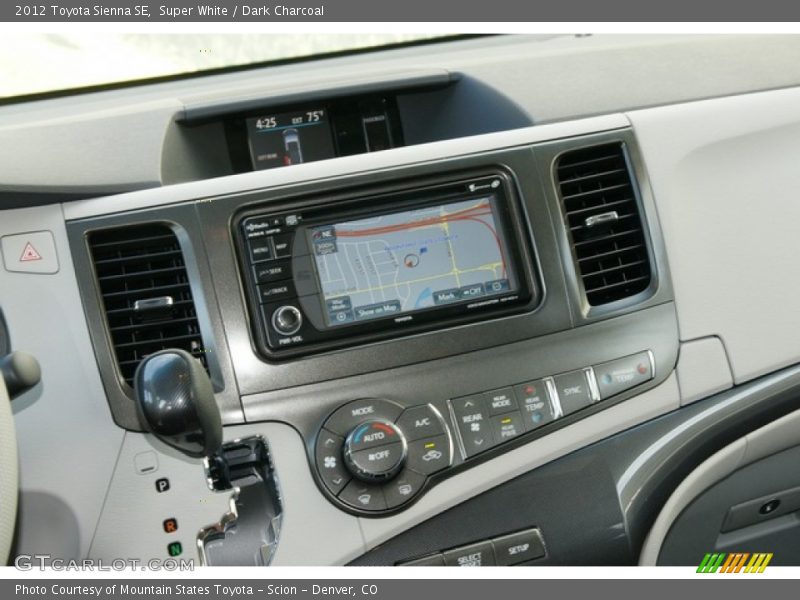 Super White / Dark Charcoal 2012 Toyota Sienna SE