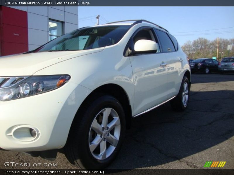 Glacier Pearl / Beige 2009 Nissan Murano S AWD