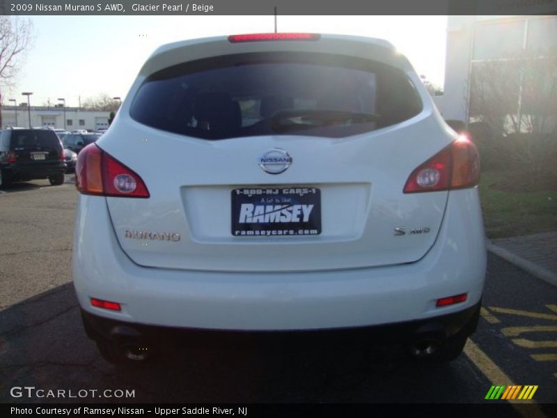 Glacier Pearl / Beige 2009 Nissan Murano S AWD