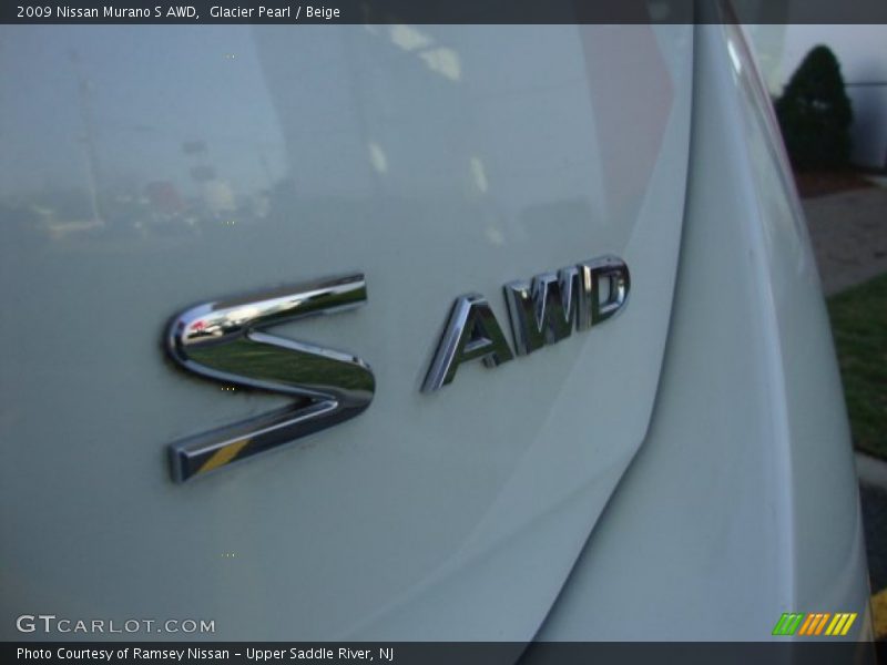 Glacier Pearl / Beige 2009 Nissan Murano S AWD