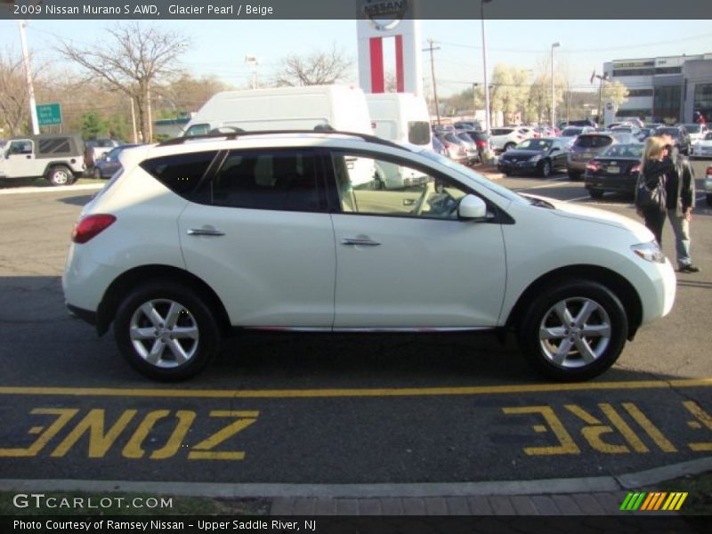 Glacier Pearl / Beige 2009 Nissan Murano S AWD