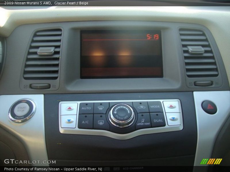 Glacier Pearl / Beige 2009 Nissan Murano S AWD