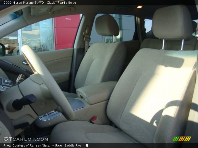 Glacier Pearl / Beige 2009 Nissan Murano S AWD