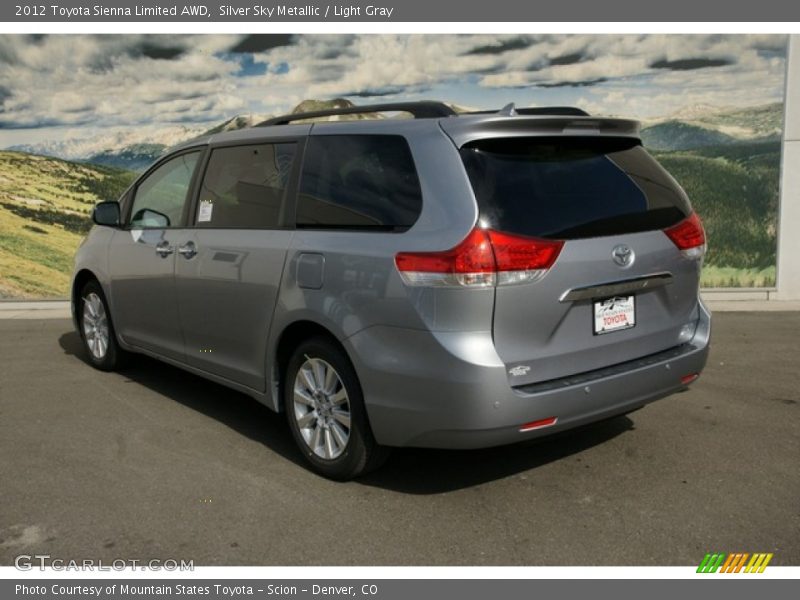 Silver Sky Metallic / Light Gray 2012 Toyota Sienna Limited AWD