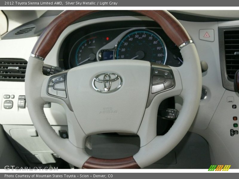 Silver Sky Metallic / Light Gray 2012 Toyota Sienna Limited AWD