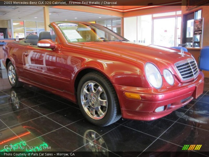 Firemist Red Metallic / Charcoal 2003 Mercedes-Benz CLK 320 Cabriolet