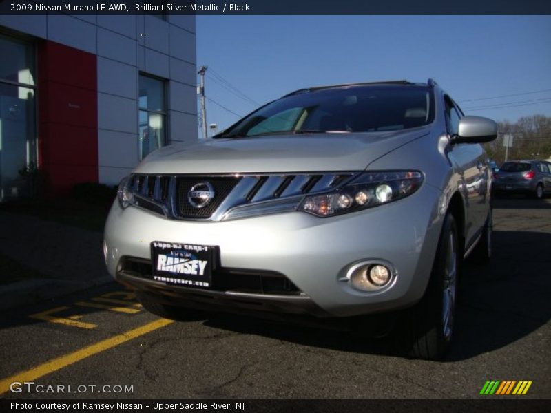 Brilliant Silver Metallic / Black 2009 Nissan Murano LE AWD