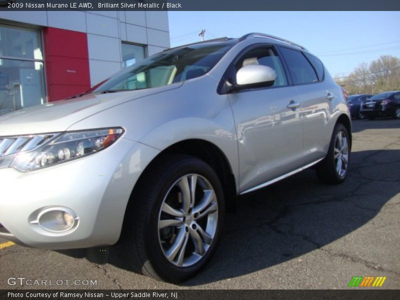 Brilliant Silver Metallic / Black 2009 Nissan Murano LE AWD