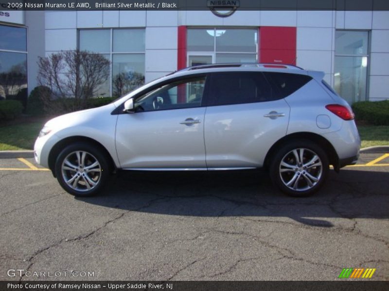 Brilliant Silver Metallic / Black 2009 Nissan Murano LE AWD