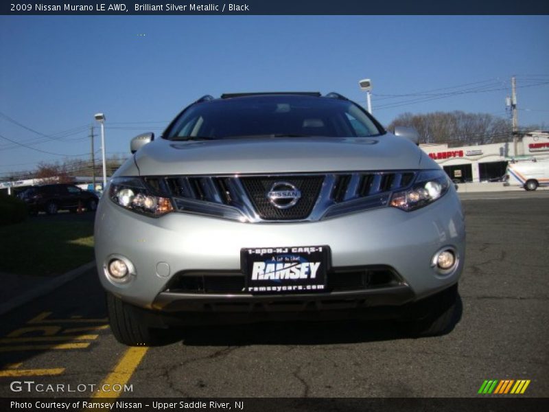 Brilliant Silver Metallic / Black 2009 Nissan Murano LE AWD