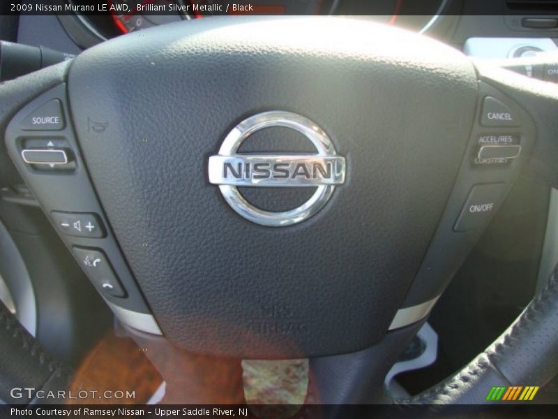 Brilliant Silver Metallic / Black 2009 Nissan Murano LE AWD