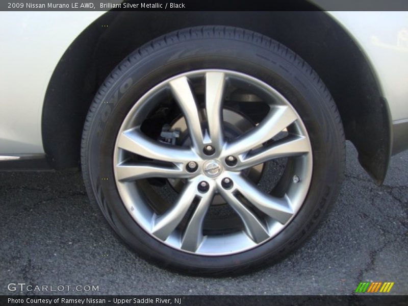 Brilliant Silver Metallic / Black 2009 Nissan Murano LE AWD
