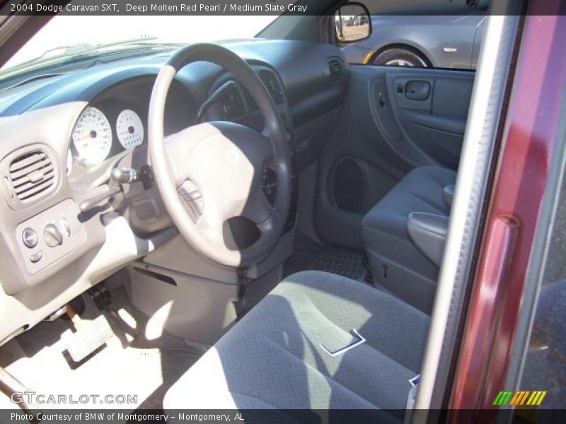 Deep Molten Red Pearl / Medium Slate Gray 2004 Dodge Caravan SXT