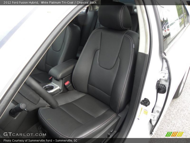 White Platinum Tri-Coat / Charcoal Black 2012 Ford Fusion Hybrid