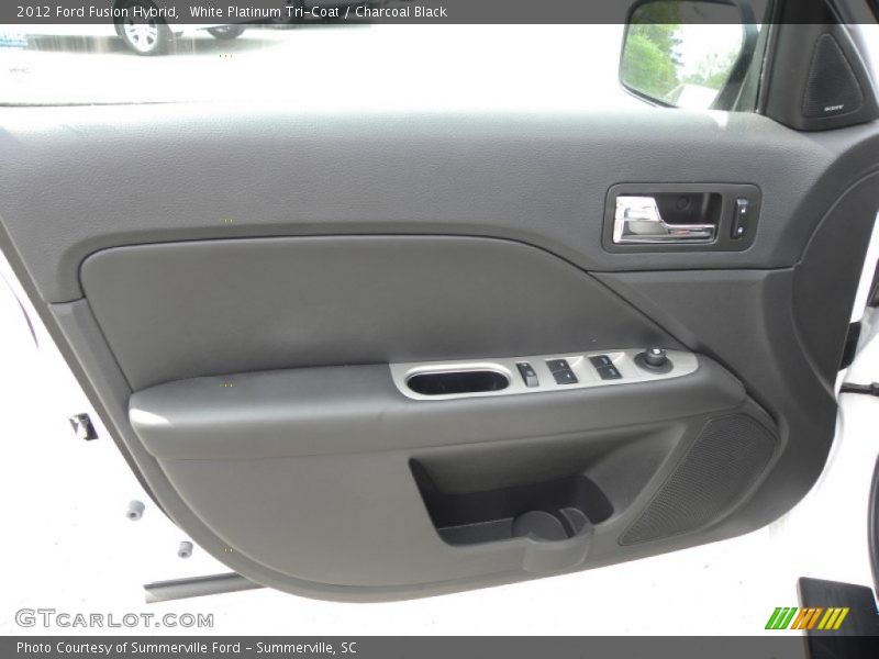 White Platinum Tri-Coat / Charcoal Black 2012 Ford Fusion Hybrid