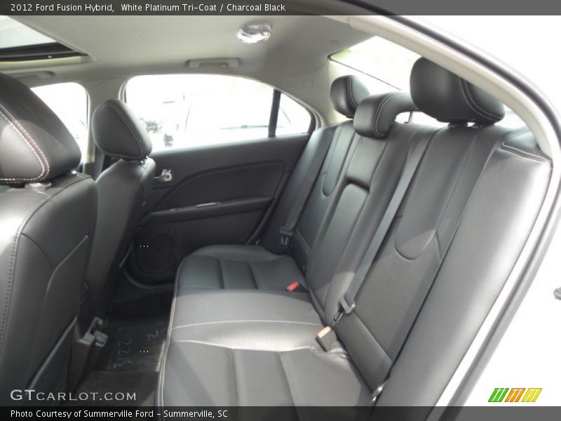 White Platinum Tri-Coat / Charcoal Black 2012 Ford Fusion Hybrid