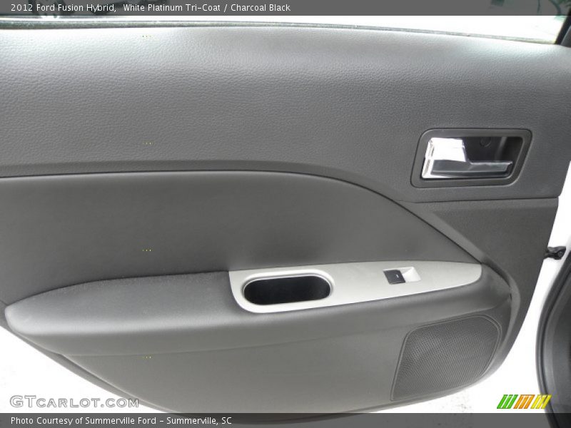 White Platinum Tri-Coat / Charcoal Black 2012 Ford Fusion Hybrid