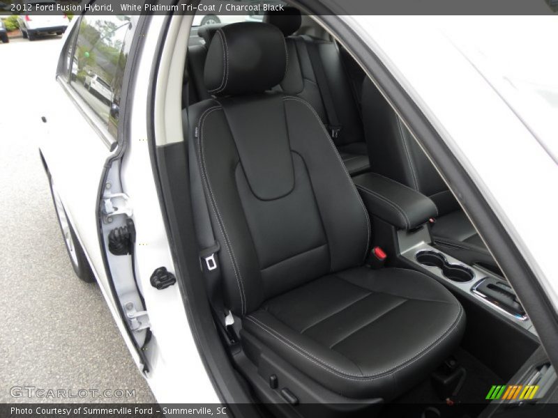 White Platinum Tri-Coat / Charcoal Black 2012 Ford Fusion Hybrid