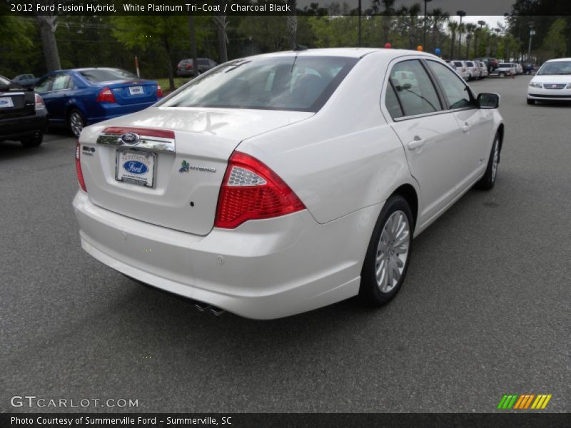 White Platinum Tri-Coat / Charcoal Black 2012 Ford Fusion Hybrid