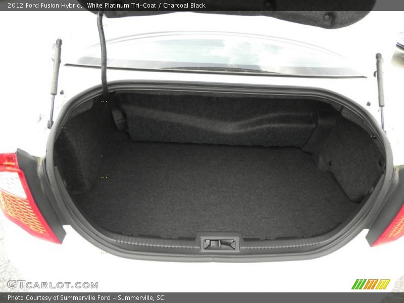 White Platinum Tri-Coat / Charcoal Black 2012 Ford Fusion Hybrid