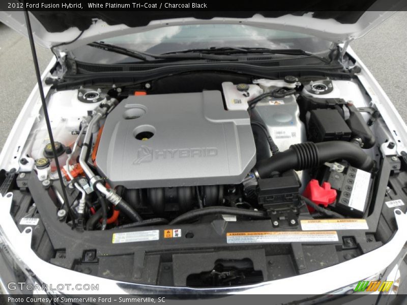 White Platinum Tri-Coat / Charcoal Black 2012 Ford Fusion Hybrid
