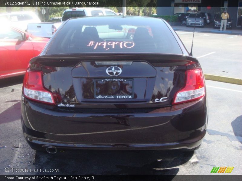 Sizzling Crimson Mica / Dark Charcoal 2012 Scion tC