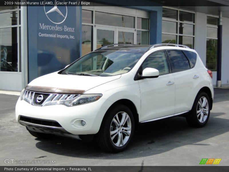 Glacier Pearl / Beige 2009 Nissan Murano LE AWD
