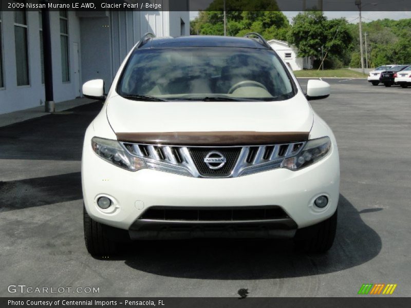 Glacier Pearl / Beige 2009 Nissan Murano LE AWD