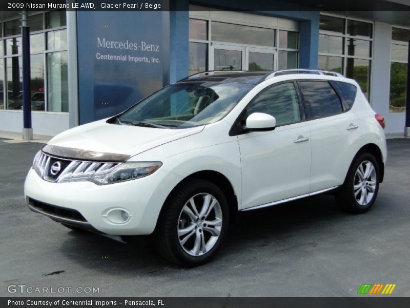 Glacier Pearl / Beige 2009 Nissan Murano LE AWD