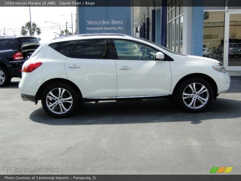 Glacier Pearl / Beige 2009 Nissan Murano LE AWD