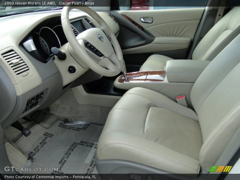 Glacier Pearl / Beige 2009 Nissan Murano LE AWD