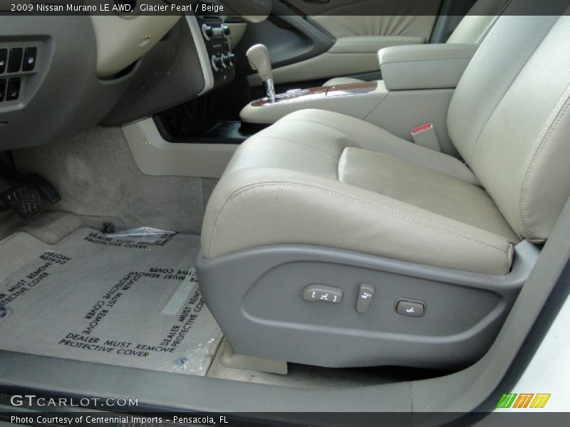Glacier Pearl / Beige 2009 Nissan Murano LE AWD