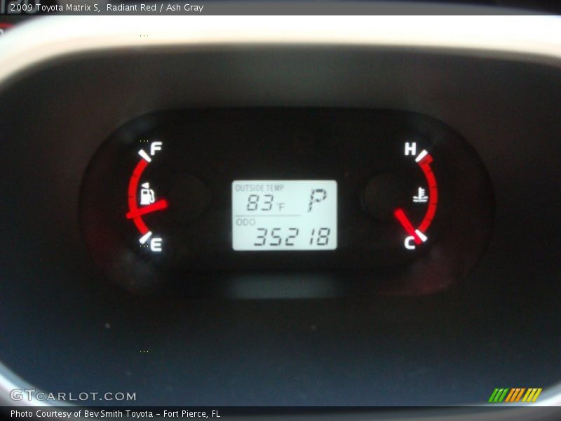 Radiant Red / Ash Gray 2009 Toyota Matrix S