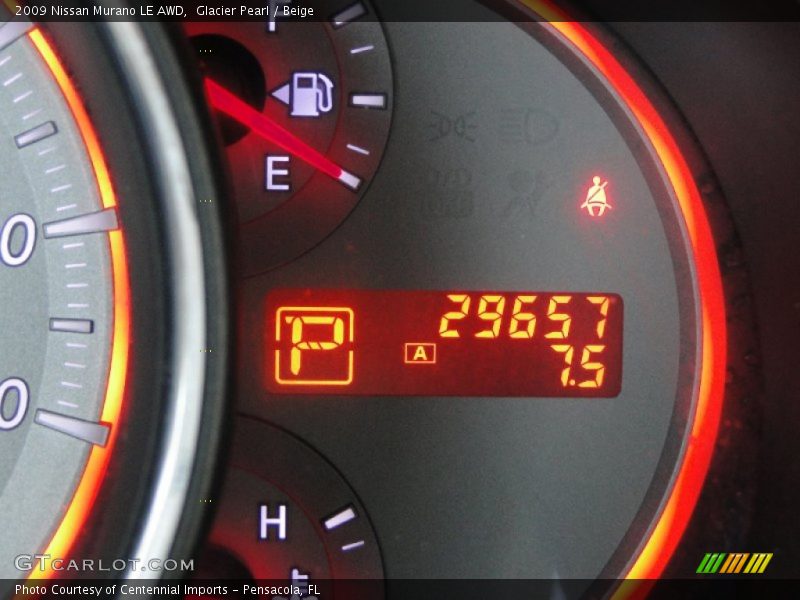 Glacier Pearl / Beige 2009 Nissan Murano LE AWD