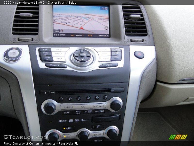 Glacier Pearl / Beige 2009 Nissan Murano LE AWD