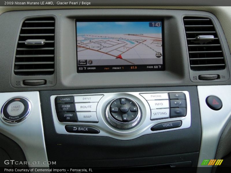 Glacier Pearl / Beige 2009 Nissan Murano LE AWD