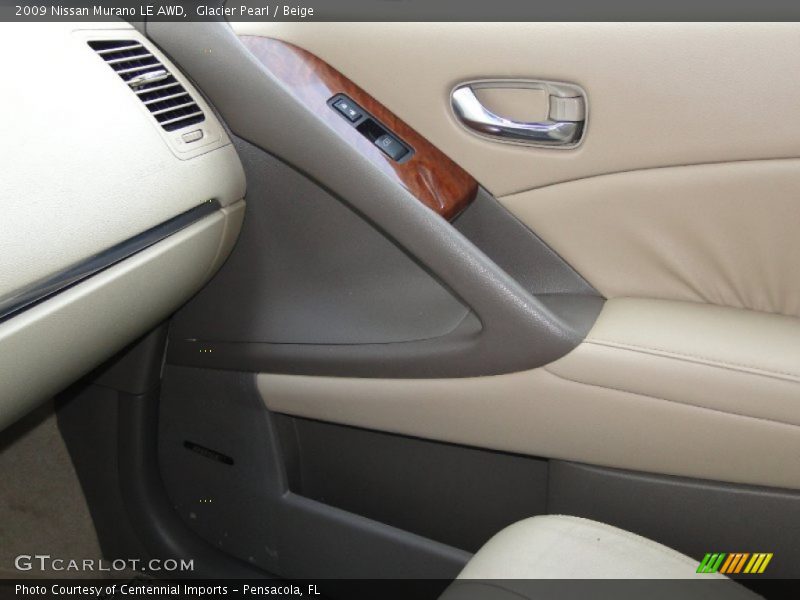 Glacier Pearl / Beige 2009 Nissan Murano LE AWD