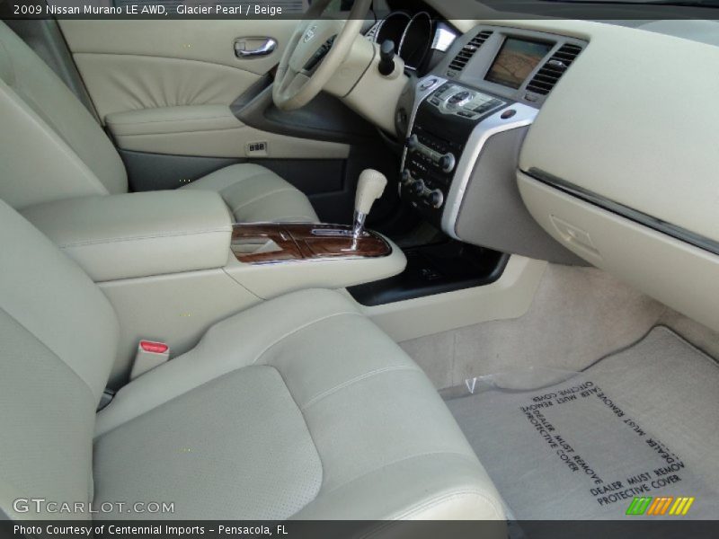 Glacier Pearl / Beige 2009 Nissan Murano LE AWD