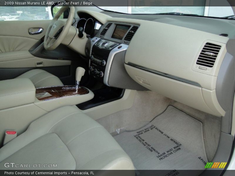 Glacier Pearl / Beige 2009 Nissan Murano LE AWD